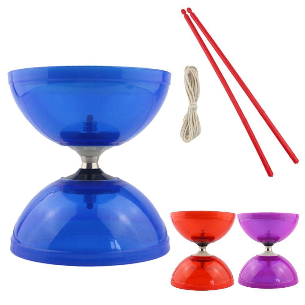 Soft Chinese Yoyo Diabolo Set Leather Diabolo Toy Portable Chinese Diabolo  Child