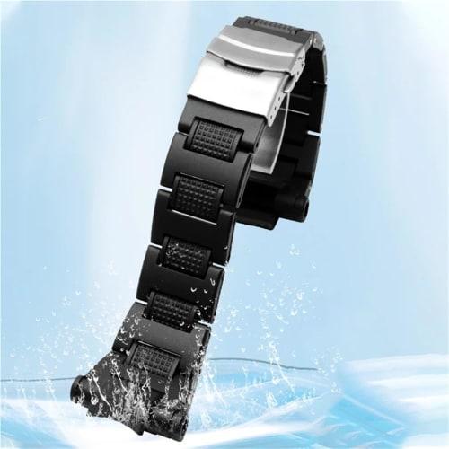 VSHTPAQF (Small Shop) Plastikowe Watch Band for Casio G-Shock GA-1000, 1100, GW-4000, GW-A1100, A1000 (Black BK)