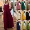 Baumwolle Leinen Damen Latzhose Hosenträger Hose Locker Lässig Weiblich Frauen Einteiler Weites Bein Strampler Overalls Jumpsuit Streetwear