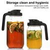 Glass Pitcher with Lid And Handle 32/64oz Wide Mouth Mason Jar