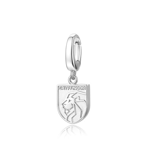 Official Harry Potter Gryffindor Charm Necklace, Unisex, Free-Cut Silver, Harry Potter, Halloween, Christmas Gift