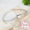 Handmade Original Fine Jewelry 925 Silver Charm Bracelet Soft and Smooth Snake Bone Bracelet for Women