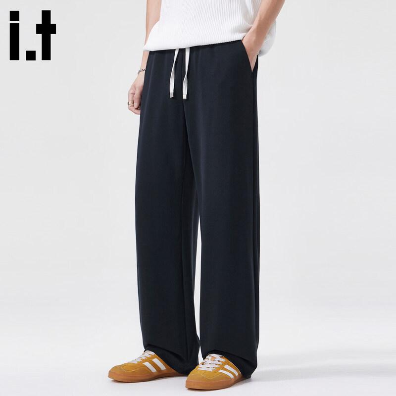 :CHOCOOLATE Men s Casual Thin Knit Straight Track Pants 4XL