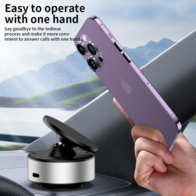 Car Mount Mobile Phone Holder Magnetic Black Technology Universal Adsorption Bracket for iPhone Samsung Vacuum Adsorption Stable