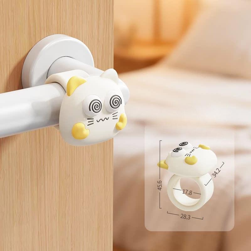 Cute Silicone Door Handle Stopper Anti Collision Pad For Home Bedroom Bathroom Wall Protector Accessories
