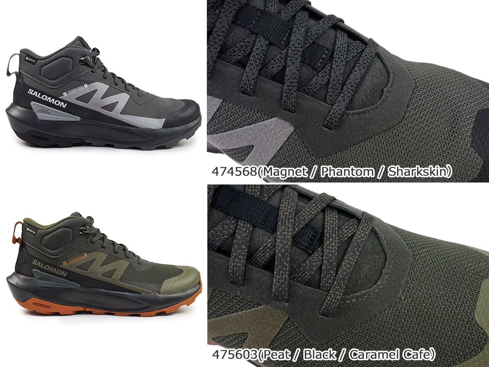 Salomon Elixir Active Mid GTX Waterproof Sneakers for Hiking and Size 475603 Men's Outdoors, Gore-Tex, 26.0cm (Peat/Black/CC),