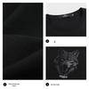 Septwolves Men's Summer Cool Big Wolf Head Print Short-Sleeve T-Shirt
