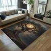 Tree of Life Printed Carpet Stars Moon Radiance Carpet Living Room Bedroom Kitchen Entrance Non Slip Mat