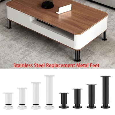 Edelstahl Schwarz Weiß Verstellbare Möbelfüße Ersatz Metallfüße für Schrank Sofa Schrank Möbelbeschläge