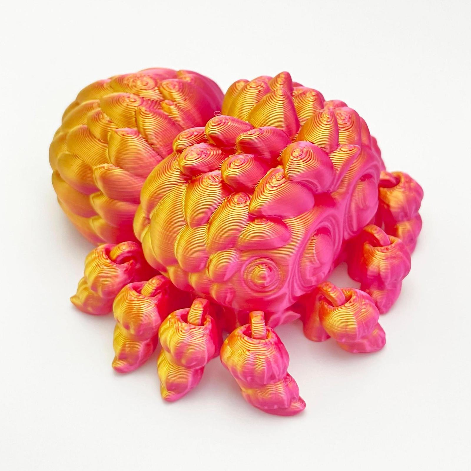 

3D-печатный маленький паук, цельный шарнир, подвижная модель, игрушечные украшения, многоцветный One Size красный