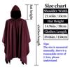 Unisex Medieval Vintage Halloween Cloak Corduroy Cosplay Performance Cloak Stage Costume