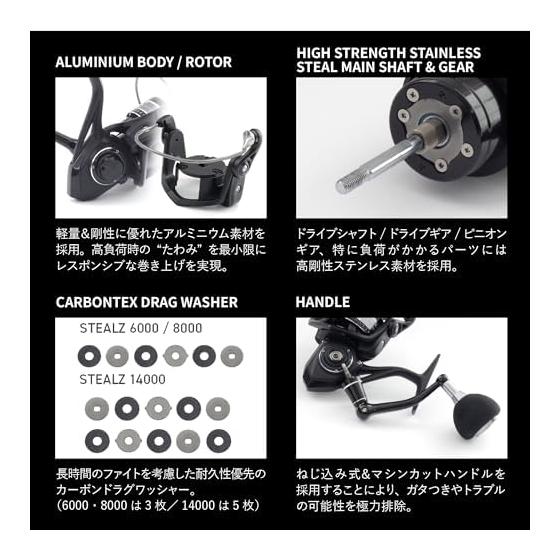 Tailwalk Reel STEALZ Stealth Optional Spool 8000