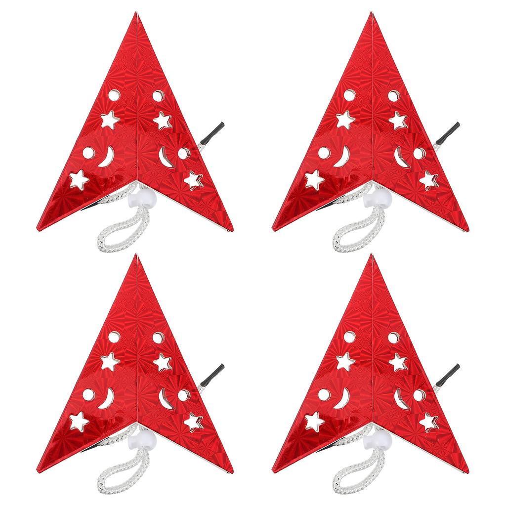 4Pcs Paper Star Light Shade 3D Five-Pointed Lantern Perfect Christmas Tree Topper for Indoor Holiday Decoration
