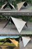 LUHANA Tarp Shelter Type Black Coating Water Pressure Resistance 8000mm Waterproof Lightweight (Army Green)