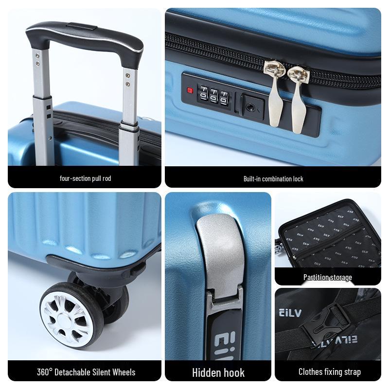 16" Rolling Suitcase with Universal Wheels for Business Travel - Suitable for Men, Women, and Students, Carry-On Approved