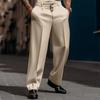 Men's Formal Button Solid Color Loose Straight Tube Comfortable Outdoor Daily Fashion Trousers