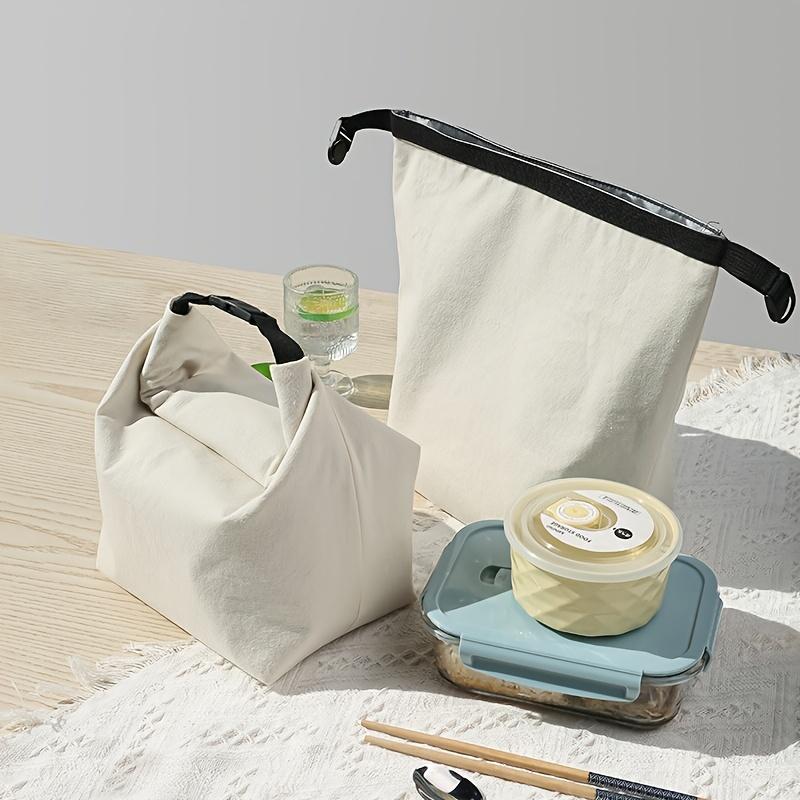 Insulated Lunch Bag Large Capacity Lunch Bag Lunch Tote with Sturdy Handles, White Thermal Food Carrier for School, Office, Picnics & Outdoor
