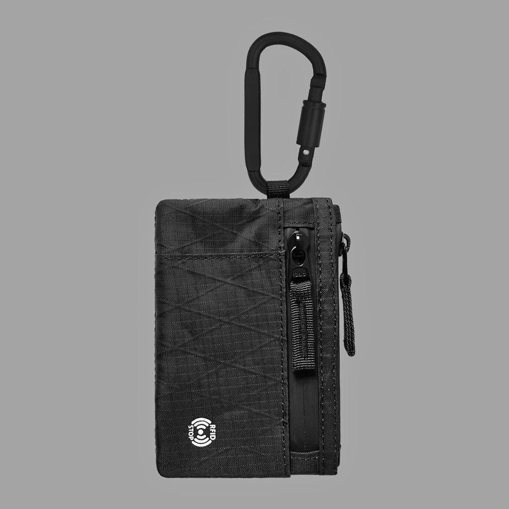 Minimalistisk Handväska RFID Stöldskyddad Kort Hållare X-Pac Vattentät Slitstark Nylon Herr Utomhus Resa Sport Plånbok med Klätterspänne