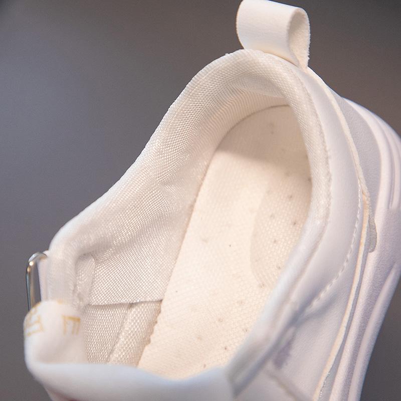 Детская минималистичная и модная низкая обувь на липучке для спорта и отдыха. Маленькие — фото 4