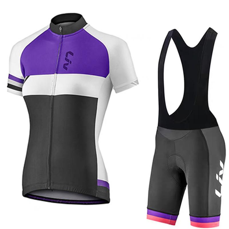 2026  Breathable Cycling Suit Set  Short Sleeved Women's Slim Fit Cycling Suit Set Summer Sun Protection Cycling Jersey High Elasticity Cycling Bib