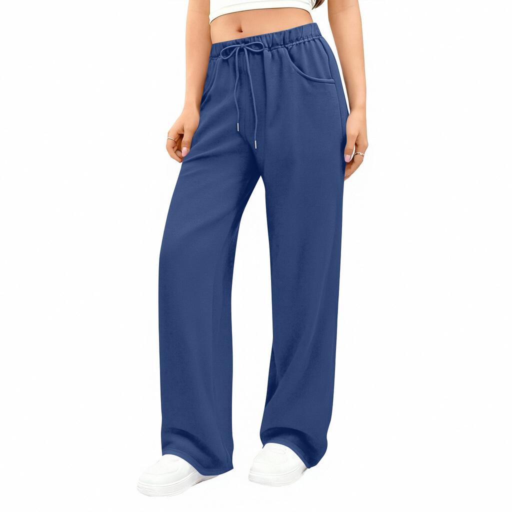 Women's Wide-leg Athletic Pants, Loose Straight-leg Casual Pants, Athletic Jogging Pants