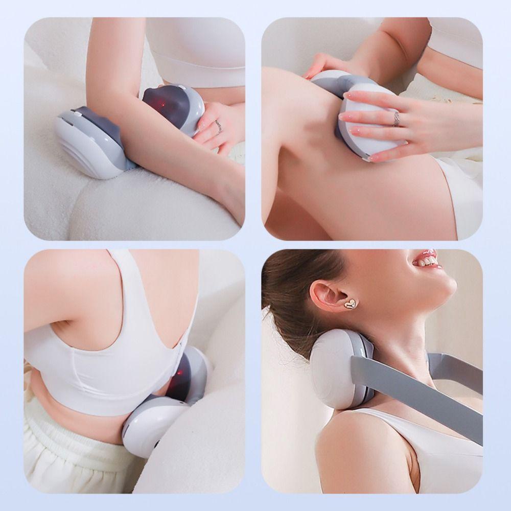 3 Heat Levels Cervical Massage Instrument Portable Electric Back Massager  Squeeze Muscles