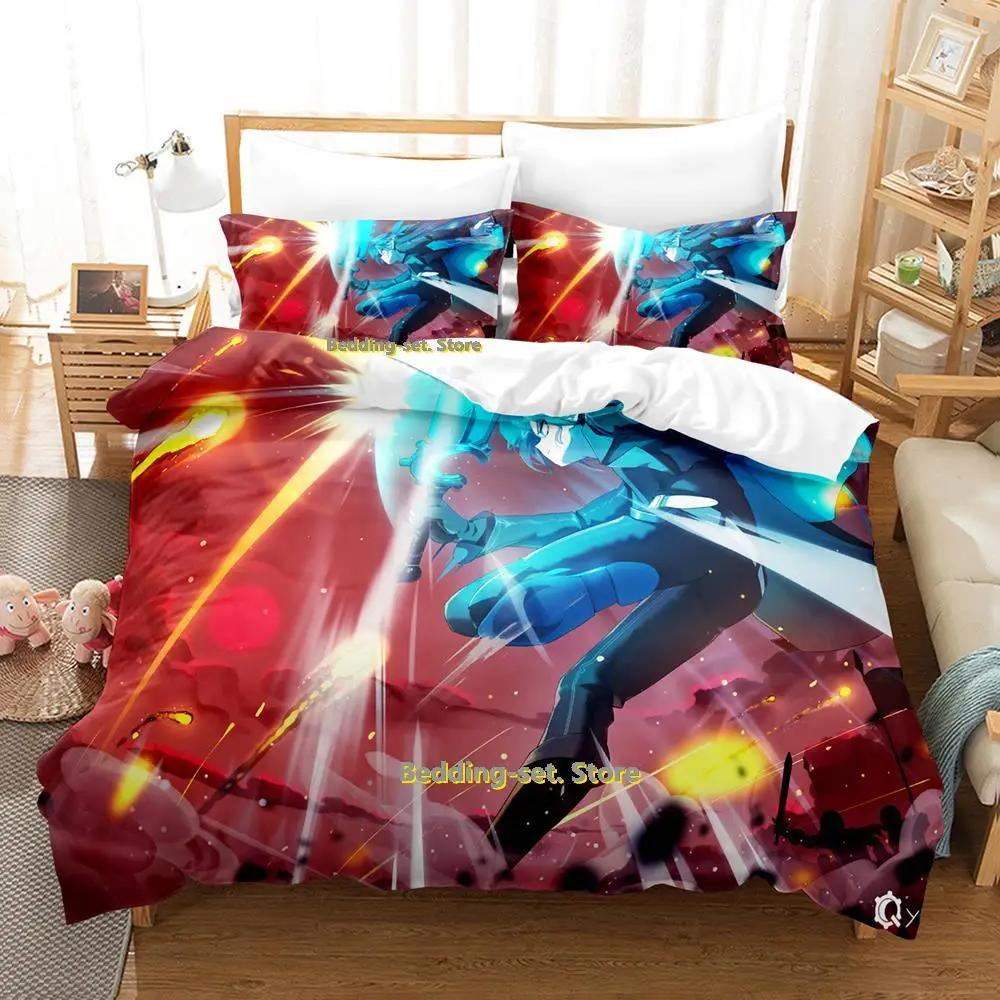 2024 Anime Adult Boys Bedding Set King Single Twin Queen Size Duvetcover Set Fantasia Bed Set Quilt Cover Pillowcase