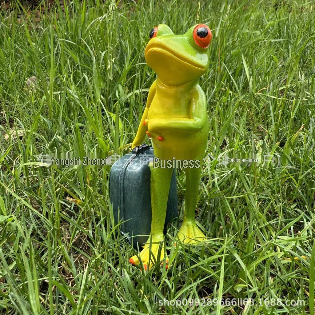 Creative Resin Frog Ornament for Home and Living Room Décor