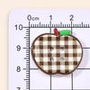 Korean Style Plaid Hair Ties - Cute Handmade Decorative Buttons for DIY Sewing & Childlike Accessories