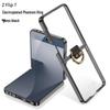 Samsung Z Flip7 Transparent Electroplated Ring Case - Fresh Style Protective PC Cover