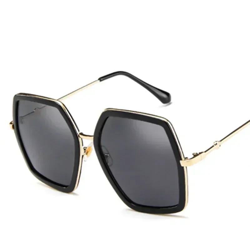 New Oversized Square Sunglasses Women Luxury Brand Designer Vintage Sunglass Fashion Big Frame Sun Glasses UV400 Lentes