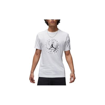 Logo Crew Neck Short Sleeve T-Shirt Men Tops White DX9602-100