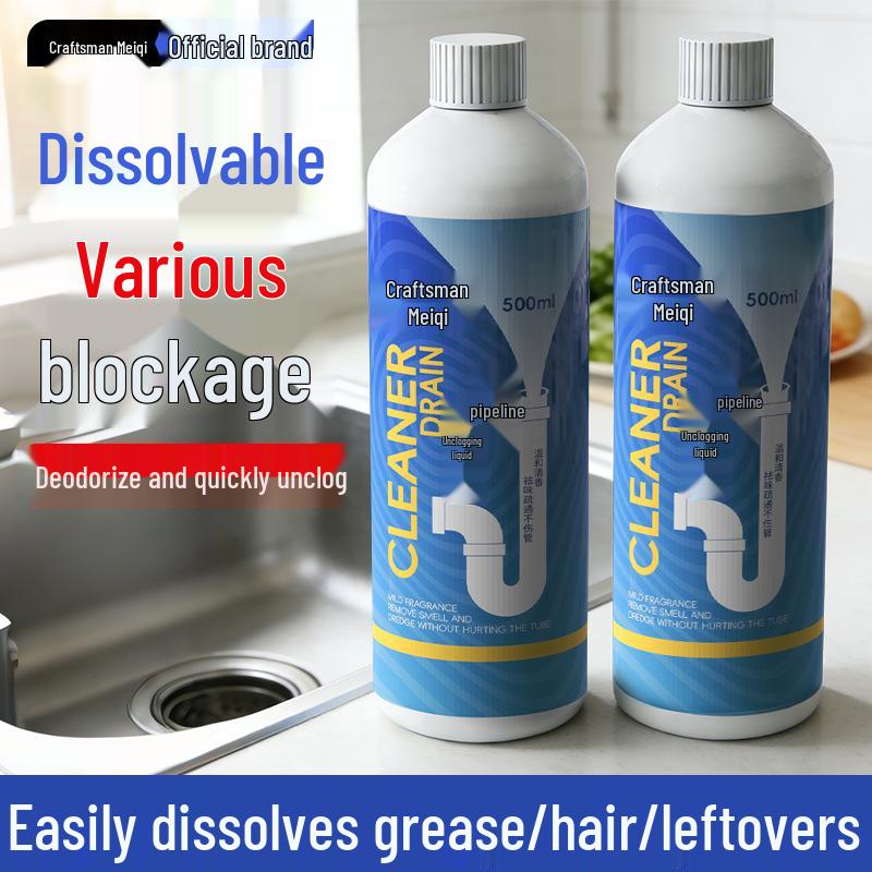 Jiangmei Qi Fast-Dissolving Drain Cleaner for Toilets, Clogs, and Kitchen Oil Stains