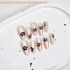 30Pcs Flower Design False Nails Wearable Fake Press on Nails Simple Artificial Cat Eye Nail Art Tips for Easy Nail Enhancements