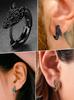Vintage Animal Dragon Design Hoop Earrings for Men Three Color Available Temperament Accessories Personalized Jewelry