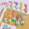 Colorful Resin Flower Keychain Charming Resin Flower Keychain with Tulips Designs for Bag Hanging Decoration