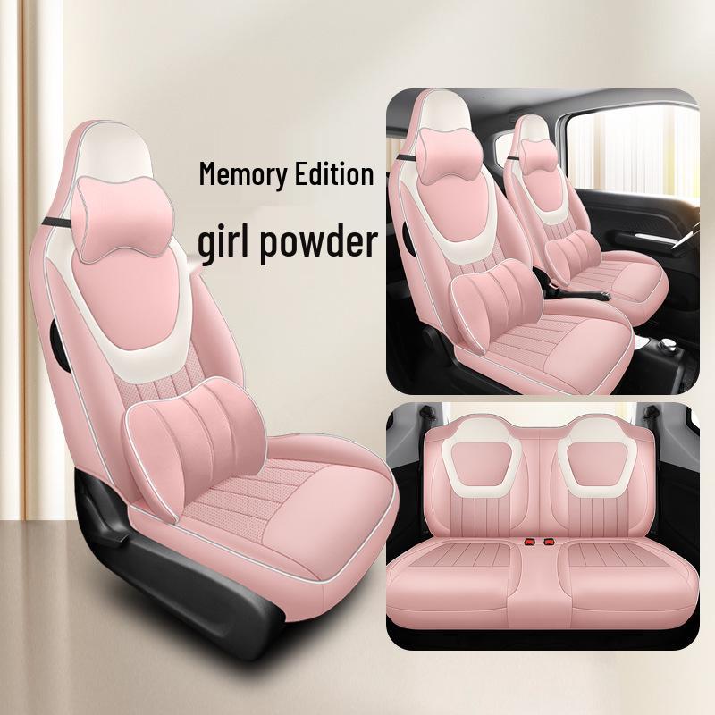 Wuling Hongguang Mini 3rd Gen Nappa Leather Car Seat Cushion - Universal for All Seasons