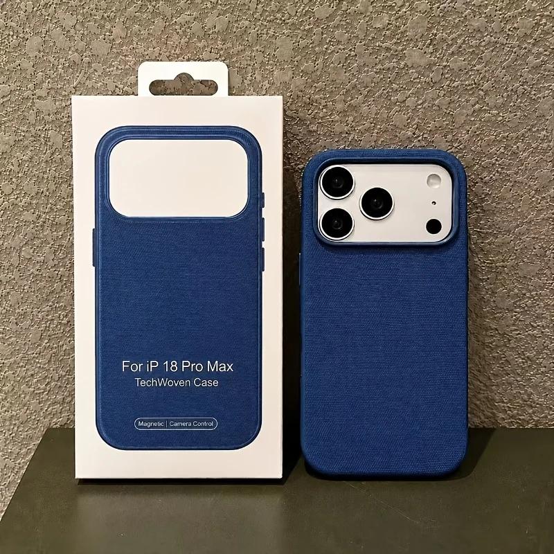 Luxury Tech Woven For Magsafe Phone Case For iPhone 18 Pro Max 17 16 15 14 13 12 11 with a Box Tech Woven Wireless Charging Cove