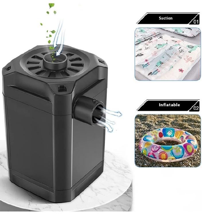Electric Air Pumps For Camping Gear Quick Inflation Deflation Function 5200mAh Rechargeable Battery Space Saving