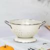Self Draining Fruit Drain Basket Carbon Steel Vegetable Strainer  Countertop