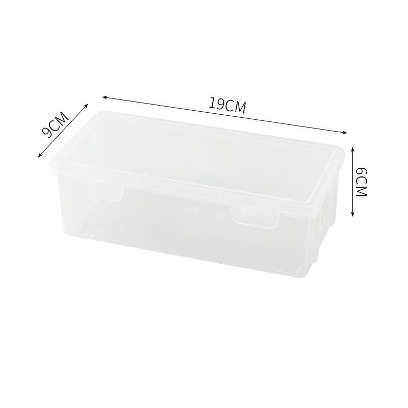6pcs Desktop Transparent Storage Boxes with Lid Large Capacity Plastic Box Stationery Crayon Jewellery Ornaments Home Organizer