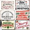 Pcs Vintage Iron Signs  Merry Christmas Poster  Cakes Music Box Christmas Tree Metal Plaque Bakery Candy Shop Wall Decor