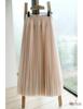 2023 Spring/Summer High-Waist Mesh Pleated Midi Skirt