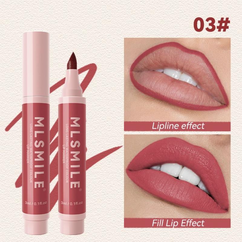 MLSMILE non-stick cup lipstick matte natural easy to color lip glaze waterproof marker lip liner