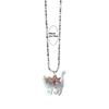 Alloy Necklace with Bow Cat Pendant Graceful Clavicle Chain Choker for Women
