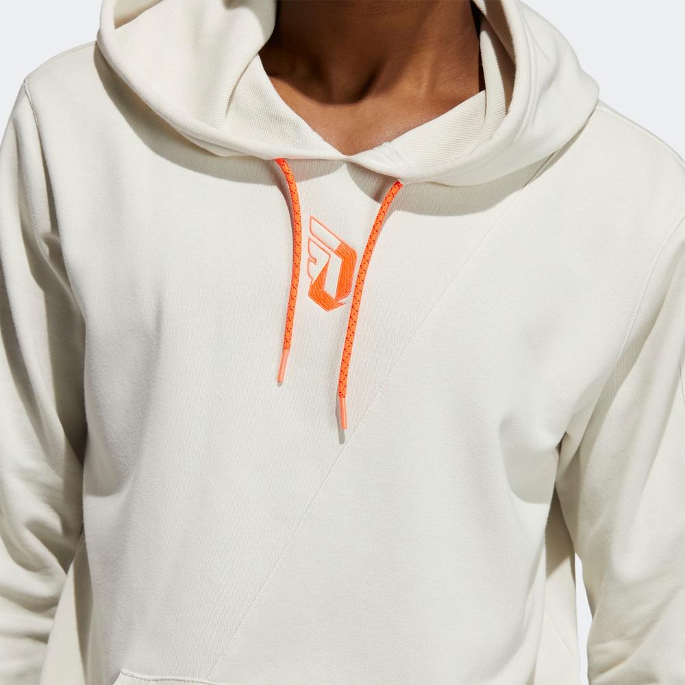 Adidas Dame Vision Hoodie With Embroidery Pattern Men Hoodie Ivory-White GT0215