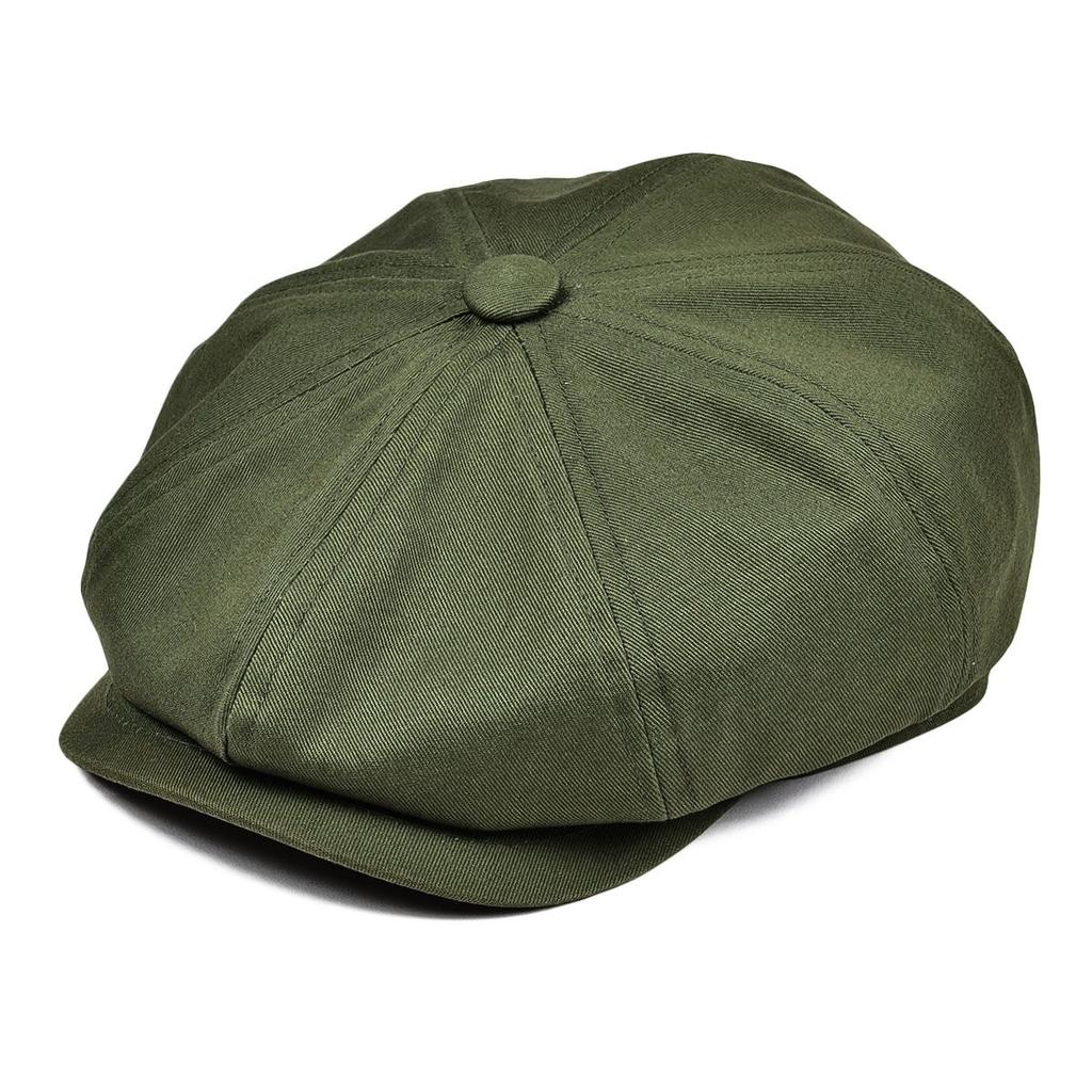 Botvela Newsboy Cap Men's Twill Cotton Hat Baker Boy Caps Retro Big Headpiece Large Hats Cabbie Apple Beret