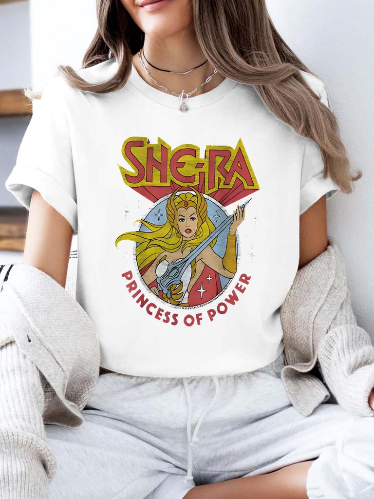 Plus-Size Vintage Retro Nostalgie Prinzessin Grafik-T-Shirt, Kurzarm
