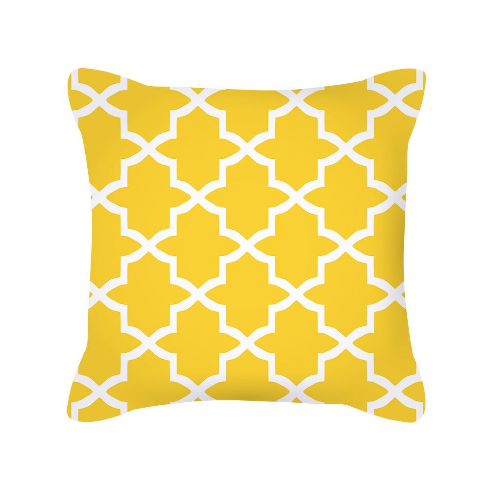 Modern Simple Geometric Pillow Nordic Style Peach Skin Bedside Cushion Cover Waist Pillow Cover New Home