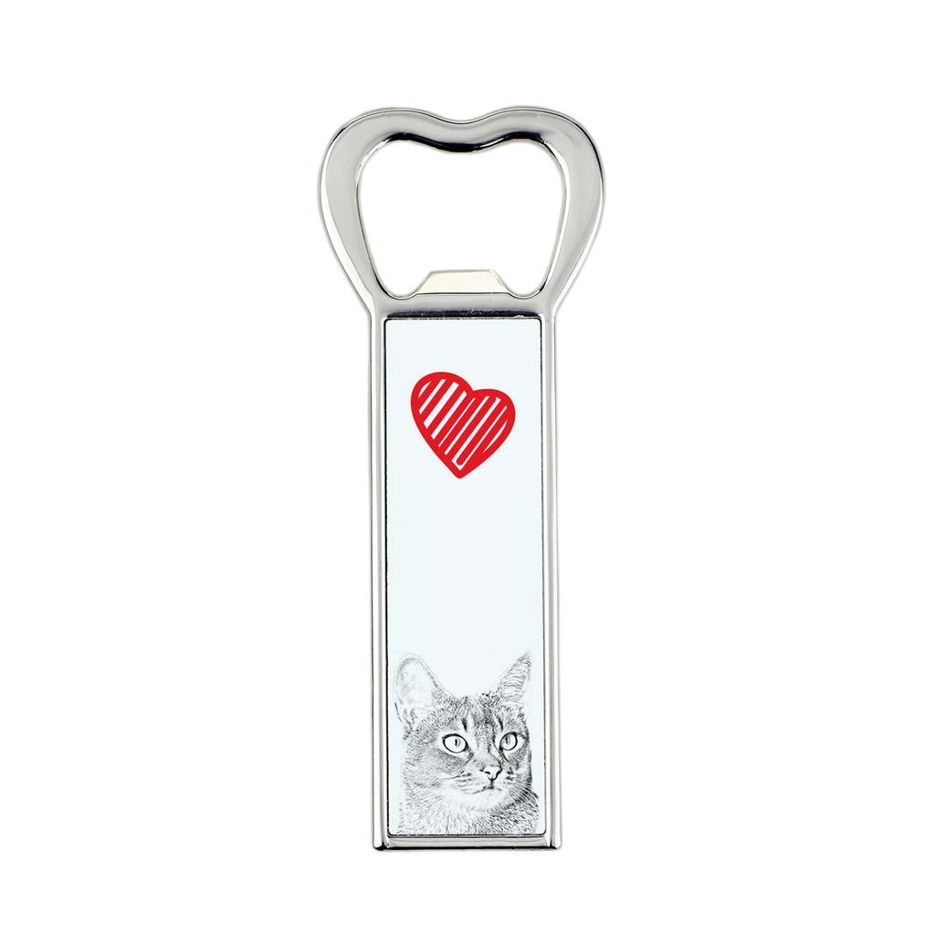 Abyssinian – Bottle opener with a cat, personalized fridge opener | Art-Dog